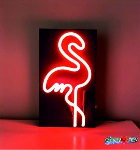 cam neon flamingo aydınlatma